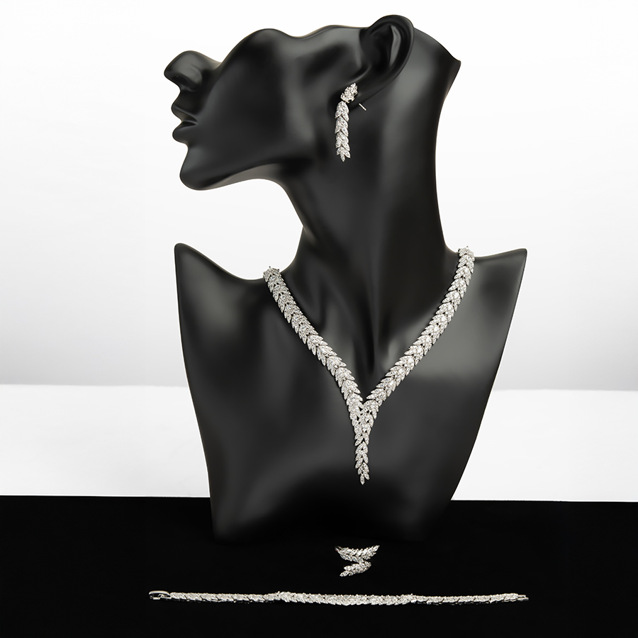 Timeless Elegance Silver-Plated Zircon Occasion Set