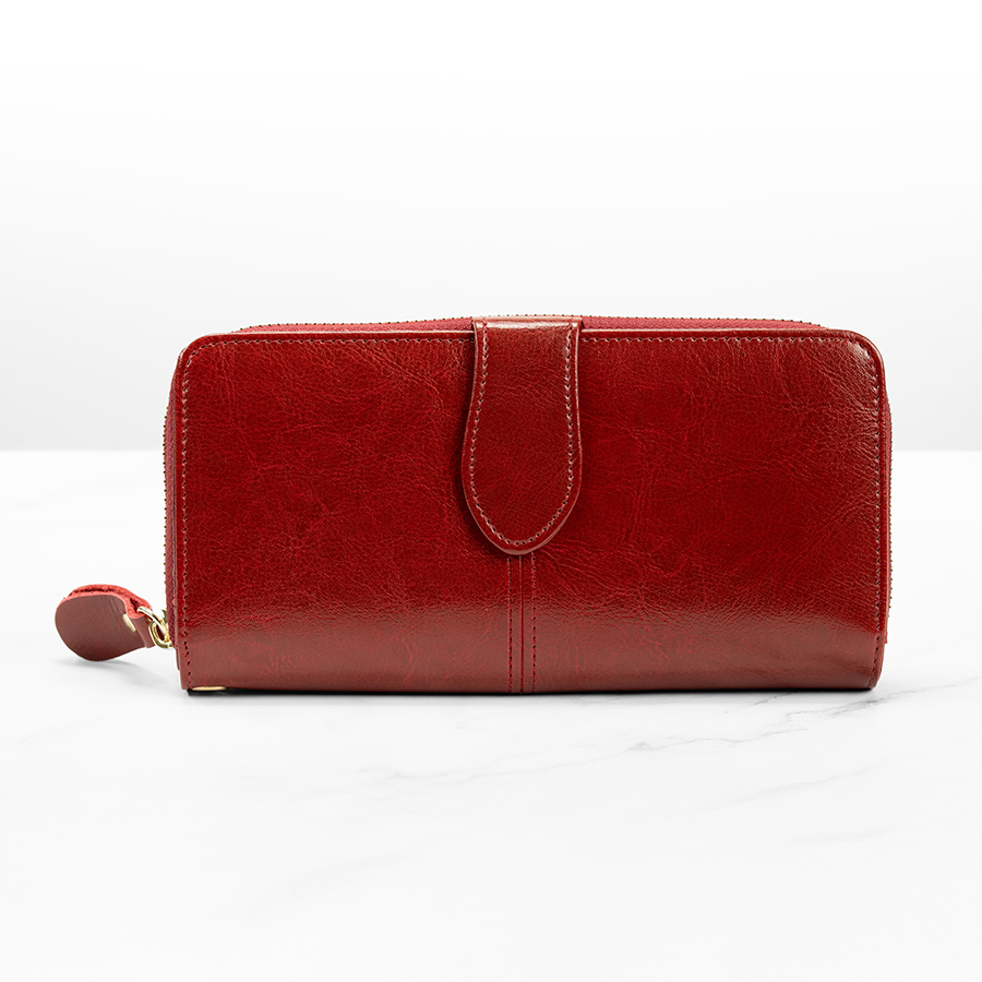 Rich Red Wallet and Card Holder