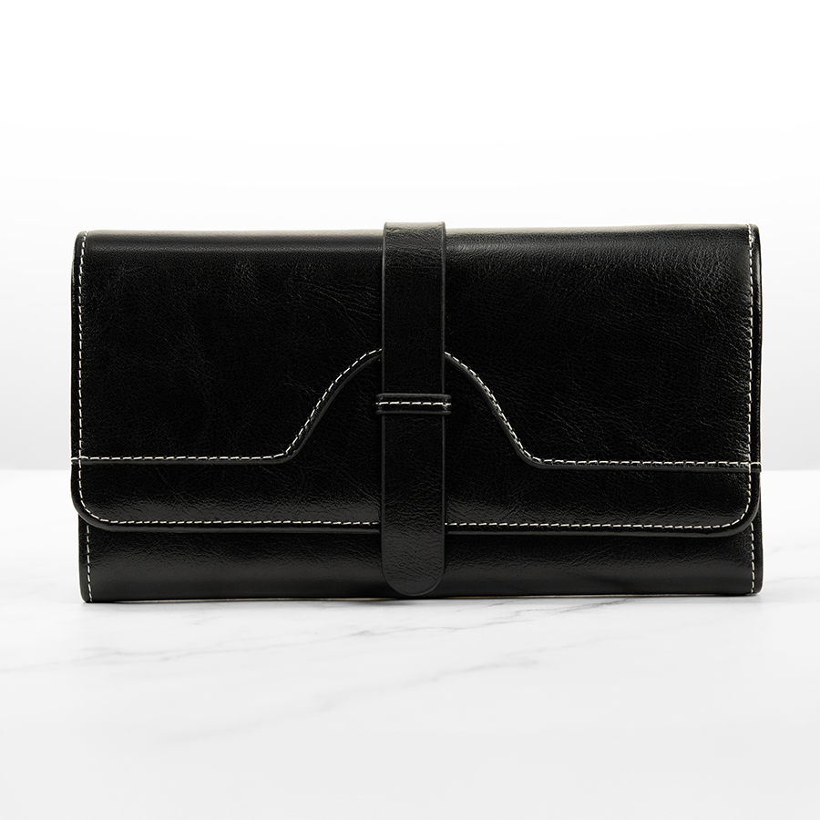 Sleek Black Wallet and Card Holder