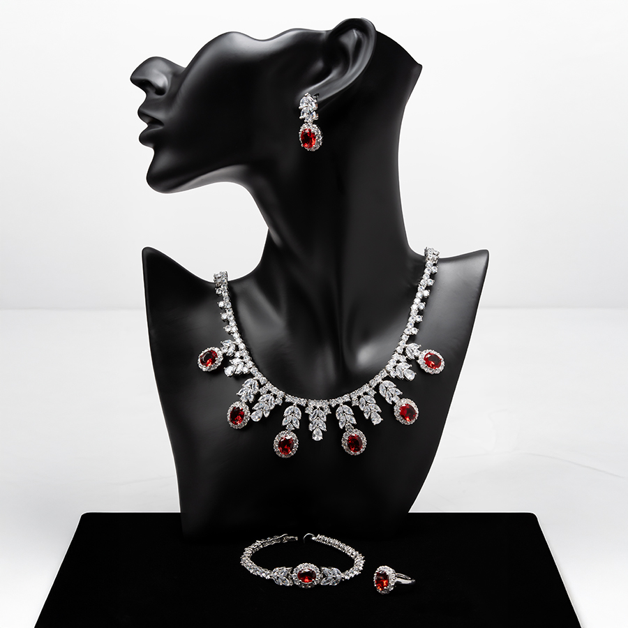 Red Blossom Silver-Plated Set